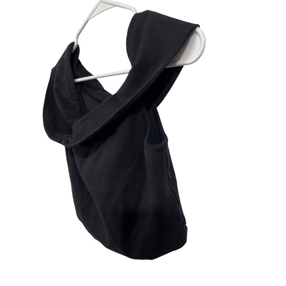 Free People Black Cowl Neck Sleeveless Crop Top - Picture 2 of 8